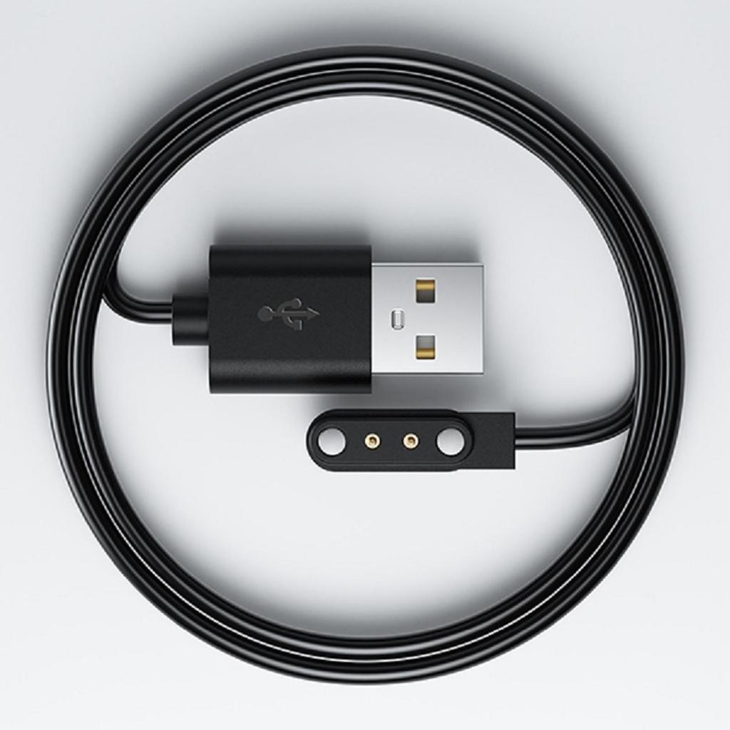 Vivan WC2407 Kabel Smart Watch Magnetik Hitam 5V/2A USB 60Cm 2-pin 4mm