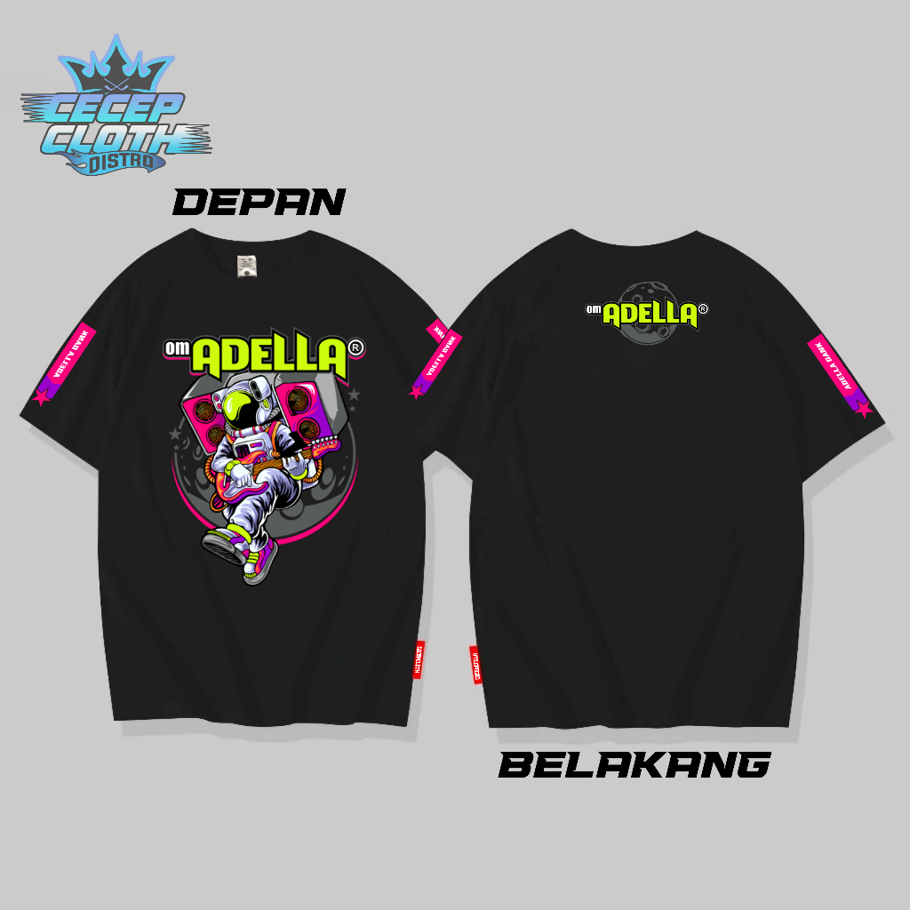 Kaos Distro Adella Gank V3 Unisex / Baju T-shrit Adella Gank Terbaru ~ Free Sticker