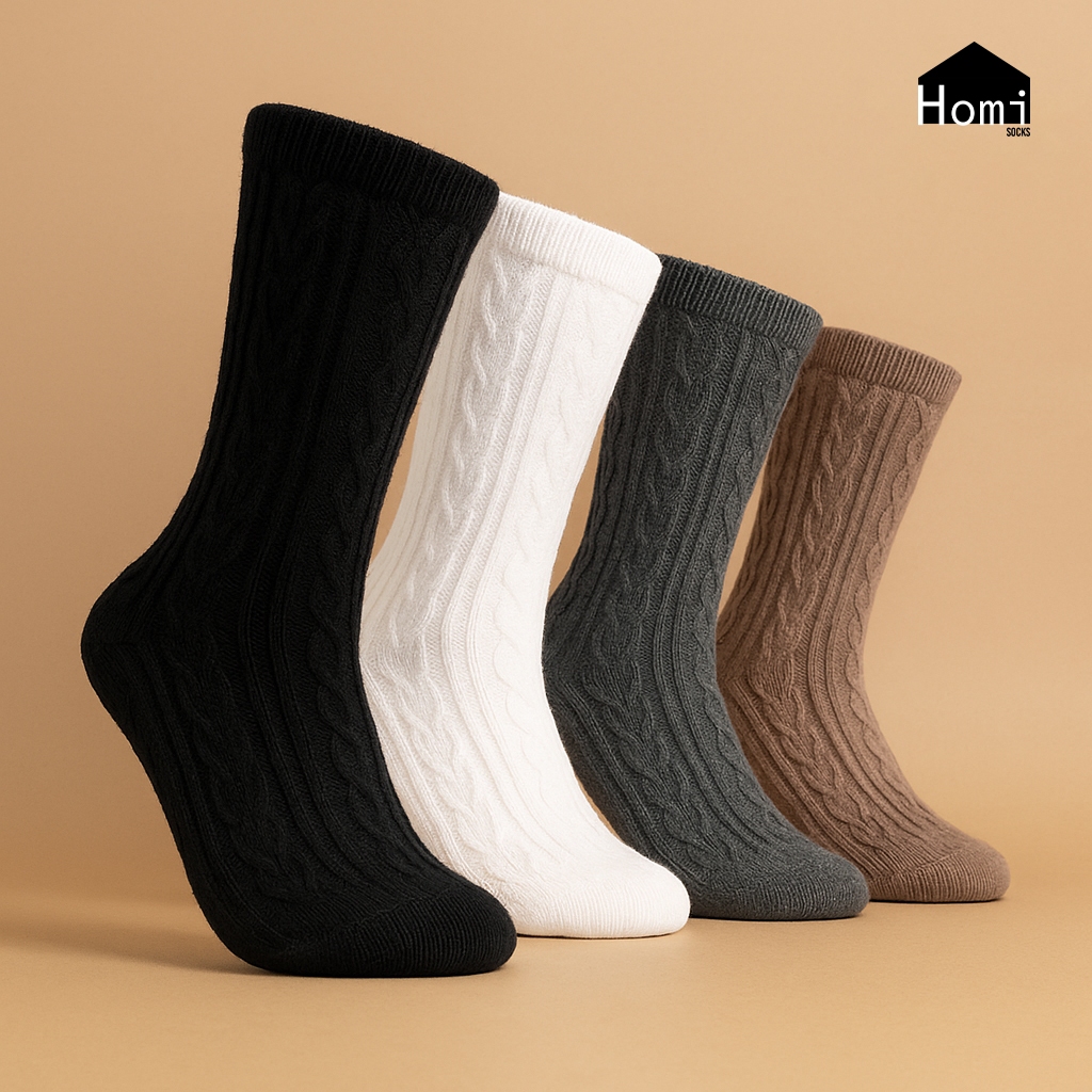 Kaos Kaki Panjang Wanita Aesthetic Bahan Lembut Tebal Nyaman Premium Korean Style Kaos Kaki Anti Bau