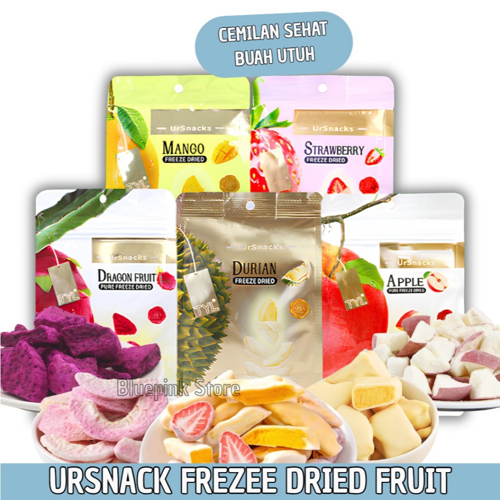 [ HALAL ] TYL URSNACK - Buah Kering Banyak Pilihan Rasa - Buah Beku Freeze Dried