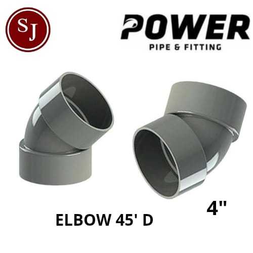 POWER ELBOW 45' D UKURAN 4"INCH