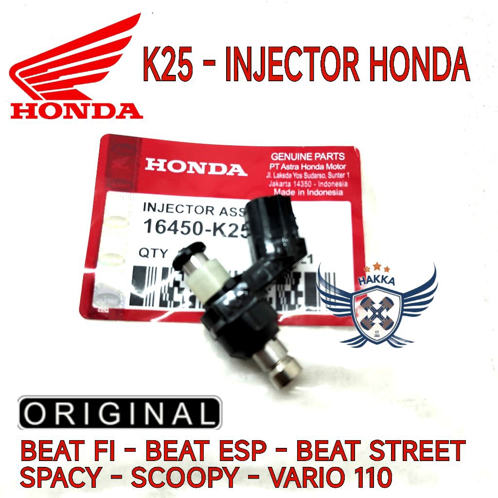 K25 ORIGINAL INJECTOR HONDA BEAT F1, ORIGINAL INJECTOR HONDA BEAT ESP, INJEKTOR HONDA BEAT STREET, I