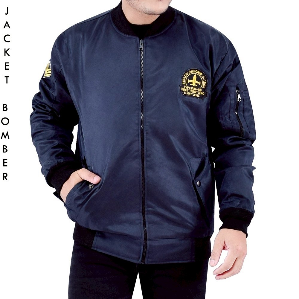 Demaqil Jaket bomber pria wanita dewasa pilot military sensor premium