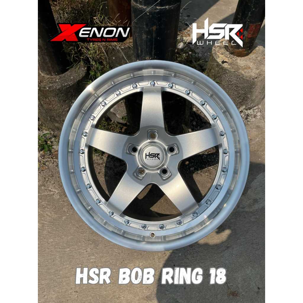 Velg Mobil Celong Ring 18 Inch HSR BOB VLF40 R18X85/95 H5X114,3 ET40/38 IRON SILVER MACHINE LIP