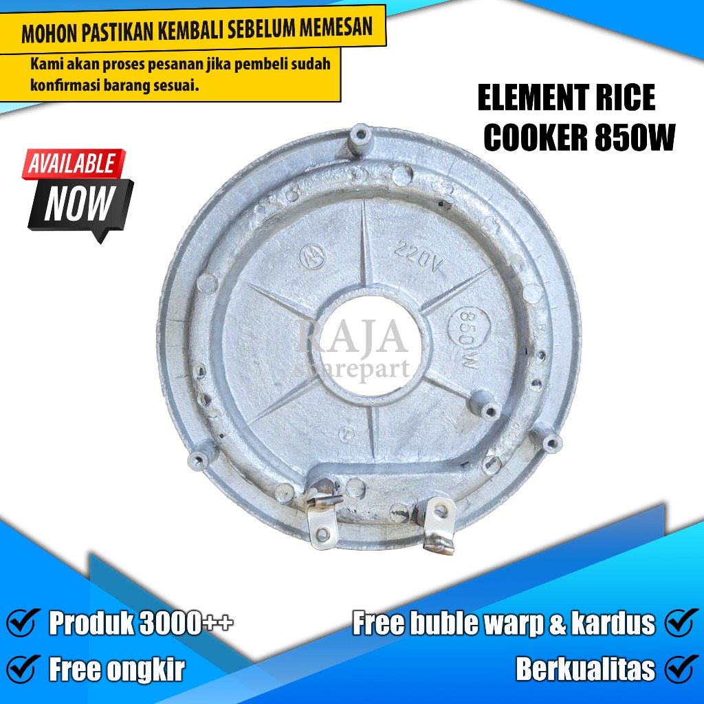ER850 ELEMENT PIRING MAGIC COM / ELEMEN BAWAH / ELEMEN RICE COOKER 850W
