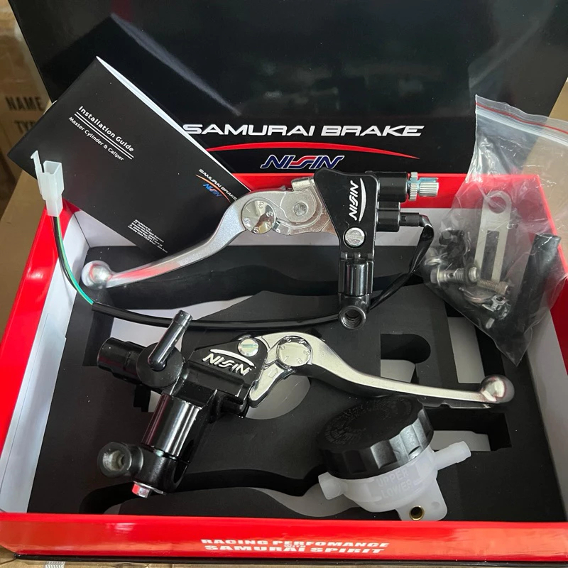 Master Rem Depan Kanan kiri Nissin Axial 14mm Universal Warna Hitam Silver Biru Ungu