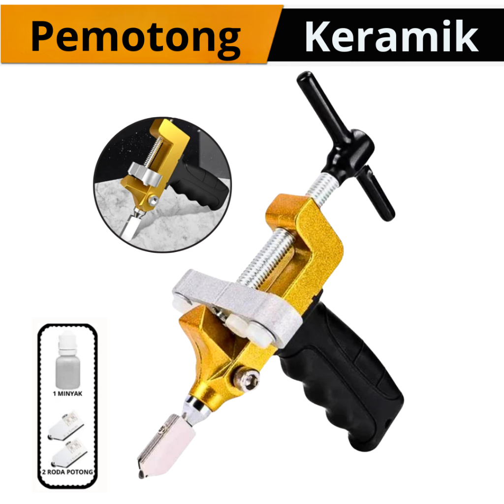 Tile Cutter pemotong ubin keramik kaca granit alat pemotong kaca 2 in 1