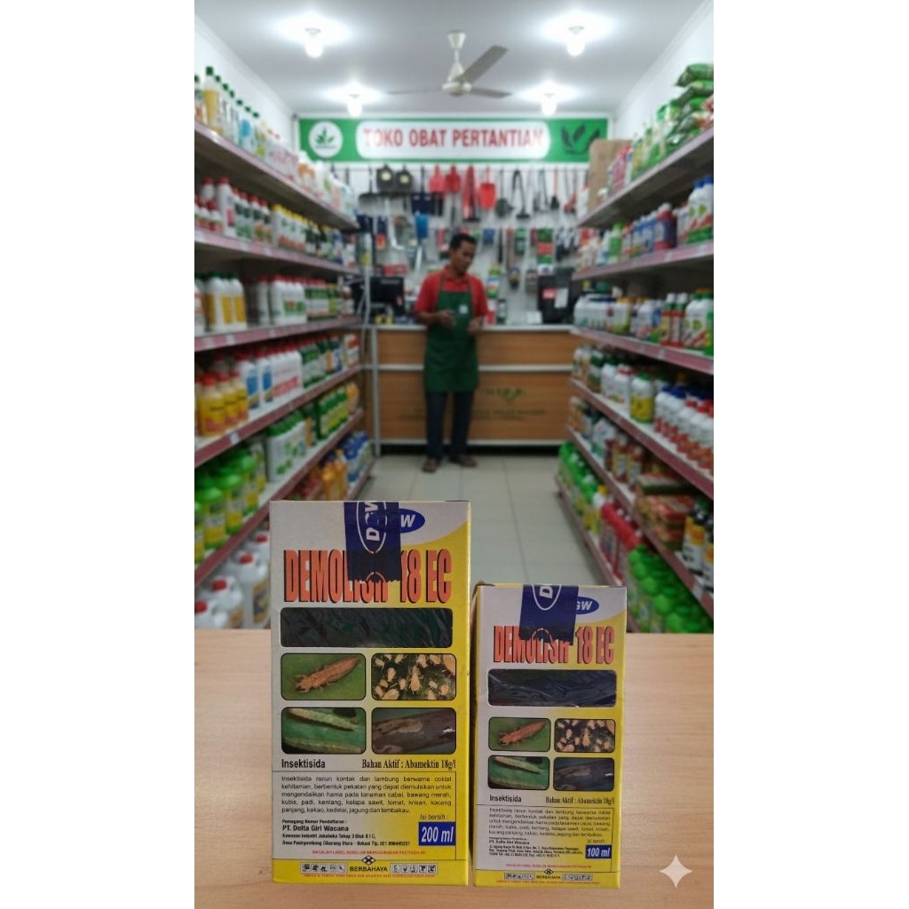 Demolish 18 EC - isi 100ml 250ml 500ml - Pengendali thrips, kutu daun, dan tungau