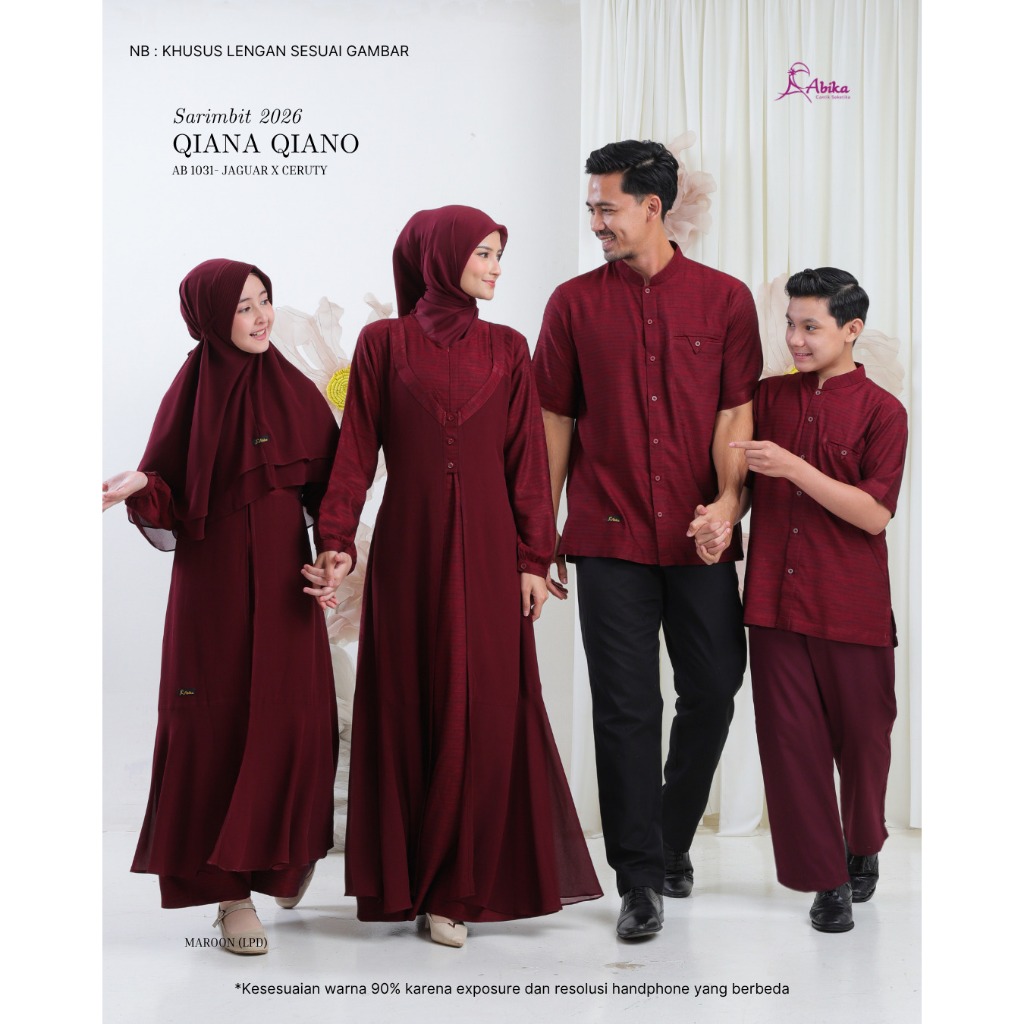 ABIKA QIANA & QIANO FAMILY WARNA MAROON