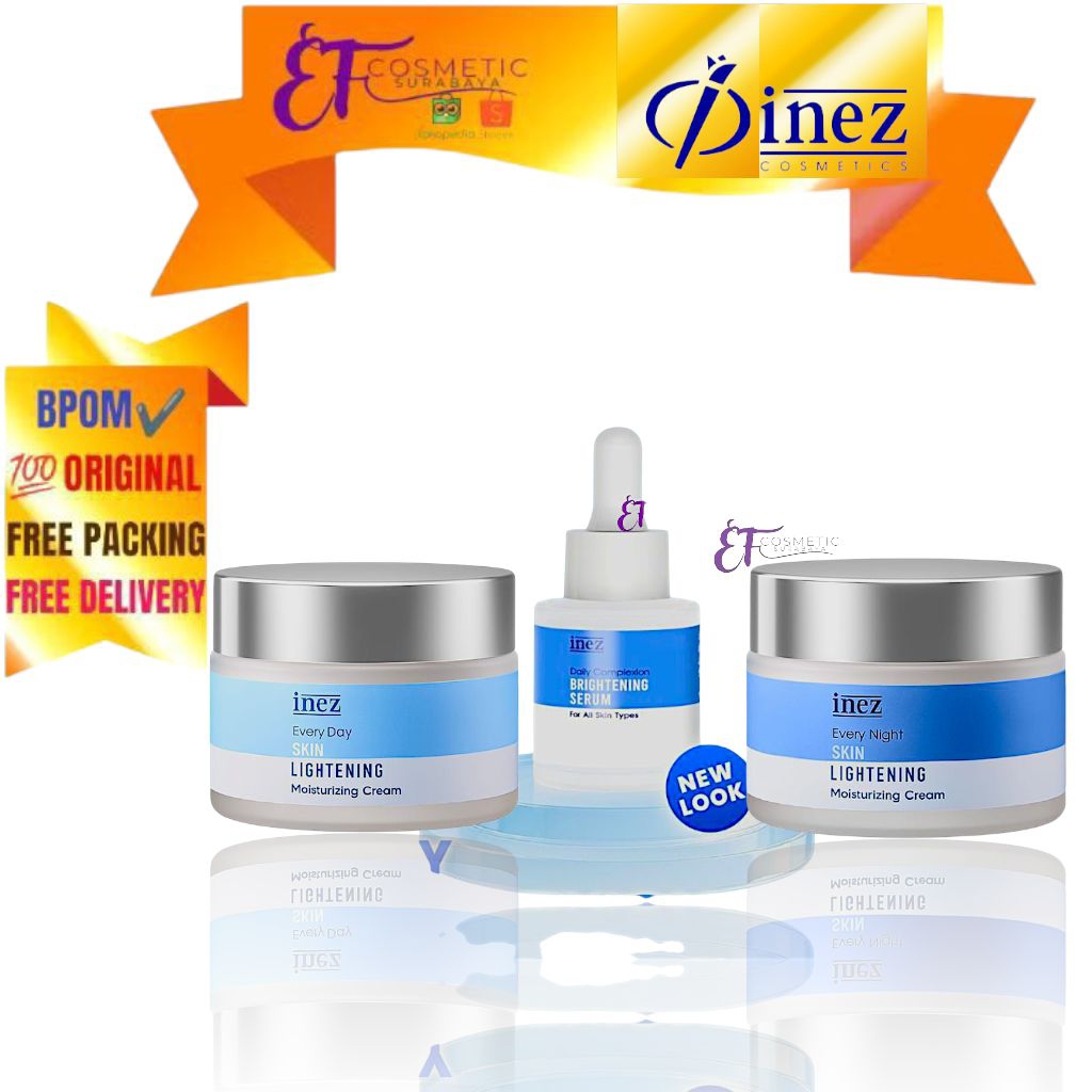 INEZ Paket Serum, Day Cream, Night Cream - Perawatan Pencerah Wajah