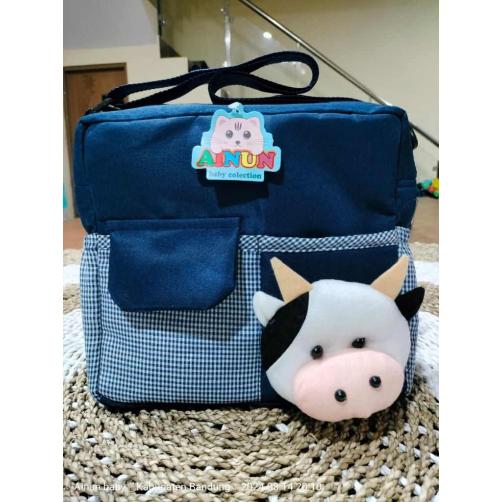 Tas Bayi Selempang Kecil PFEMIUM Tas Ransel Travel Tas Ukuran Standar AINUN Baby