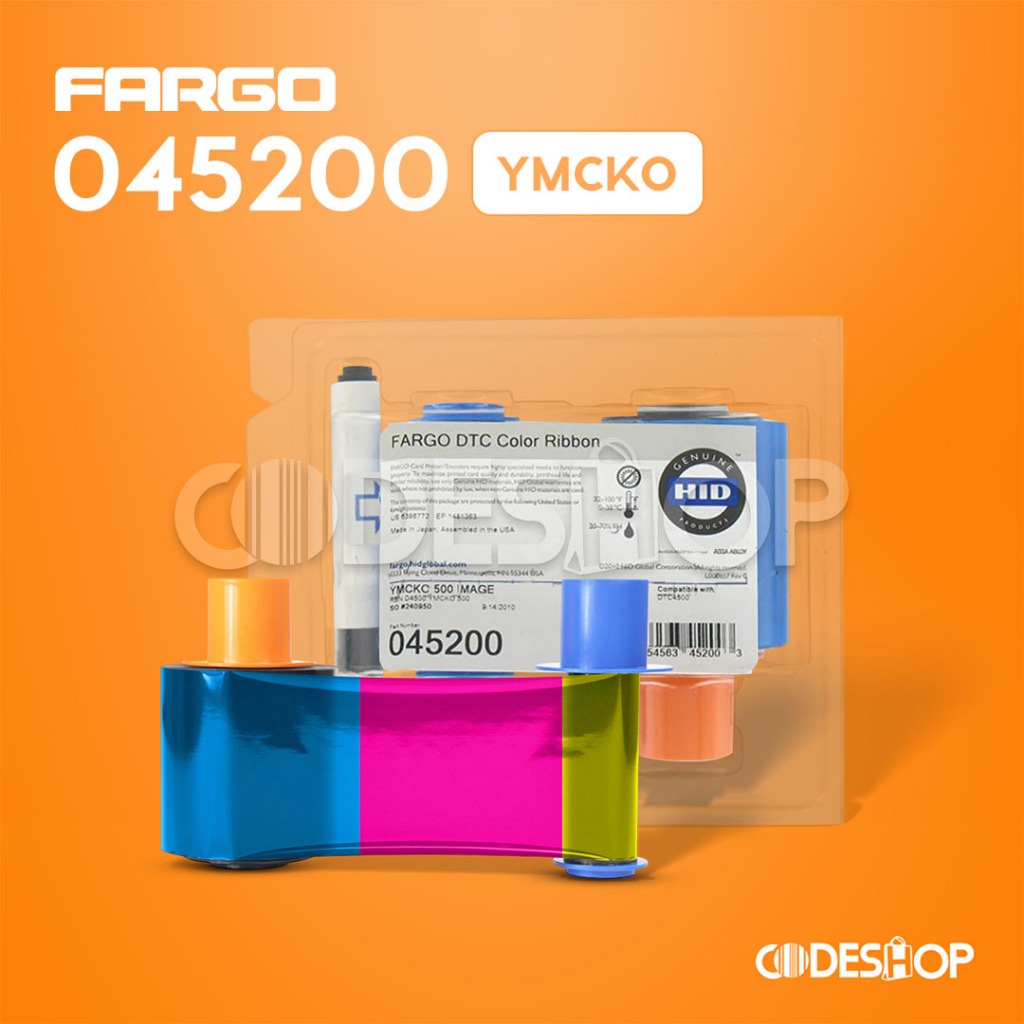 Ribbon colour YMCKO Fargo dtc4500e PN 45200
