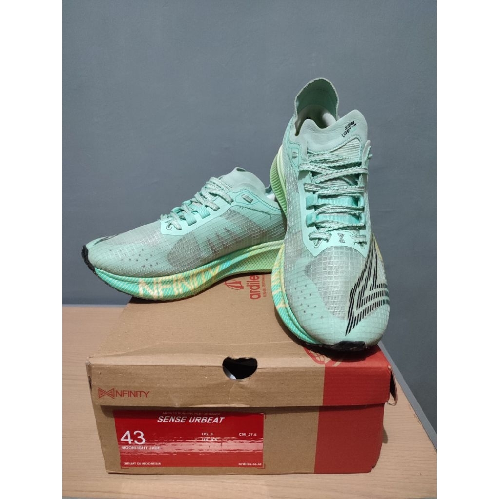 ardiles sense urbeat carbon plate running shoes sepatu lari plat karbon carbon plate original