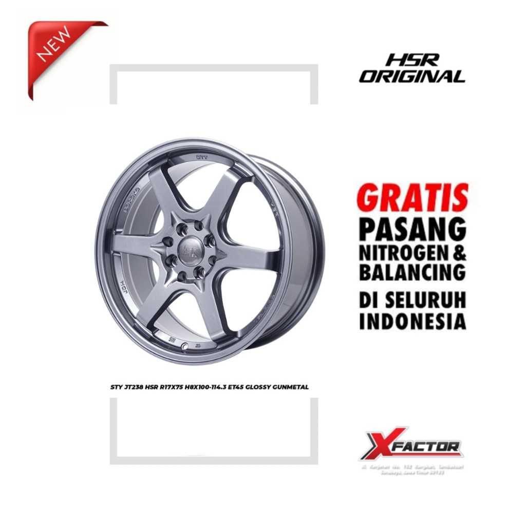 VELG MOBIL R17 HSR R17 STY R17X7.5 H 4X100 - 4X114,3 ET45 GLOSSY GREY