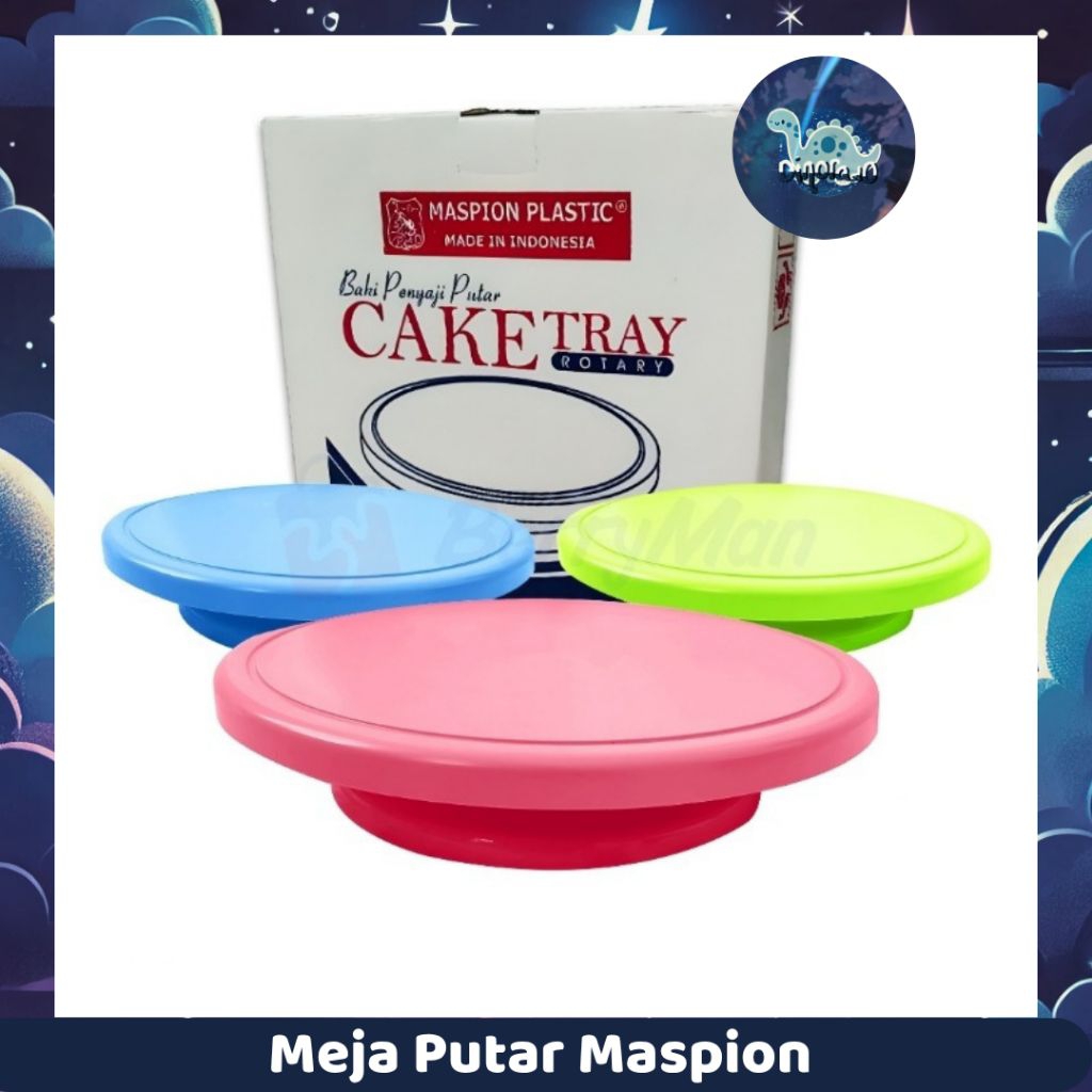 CAKE TRAY ROTARI / TATAKAN KUE PUTAR MASPION/ MEJA PUTAR KUE