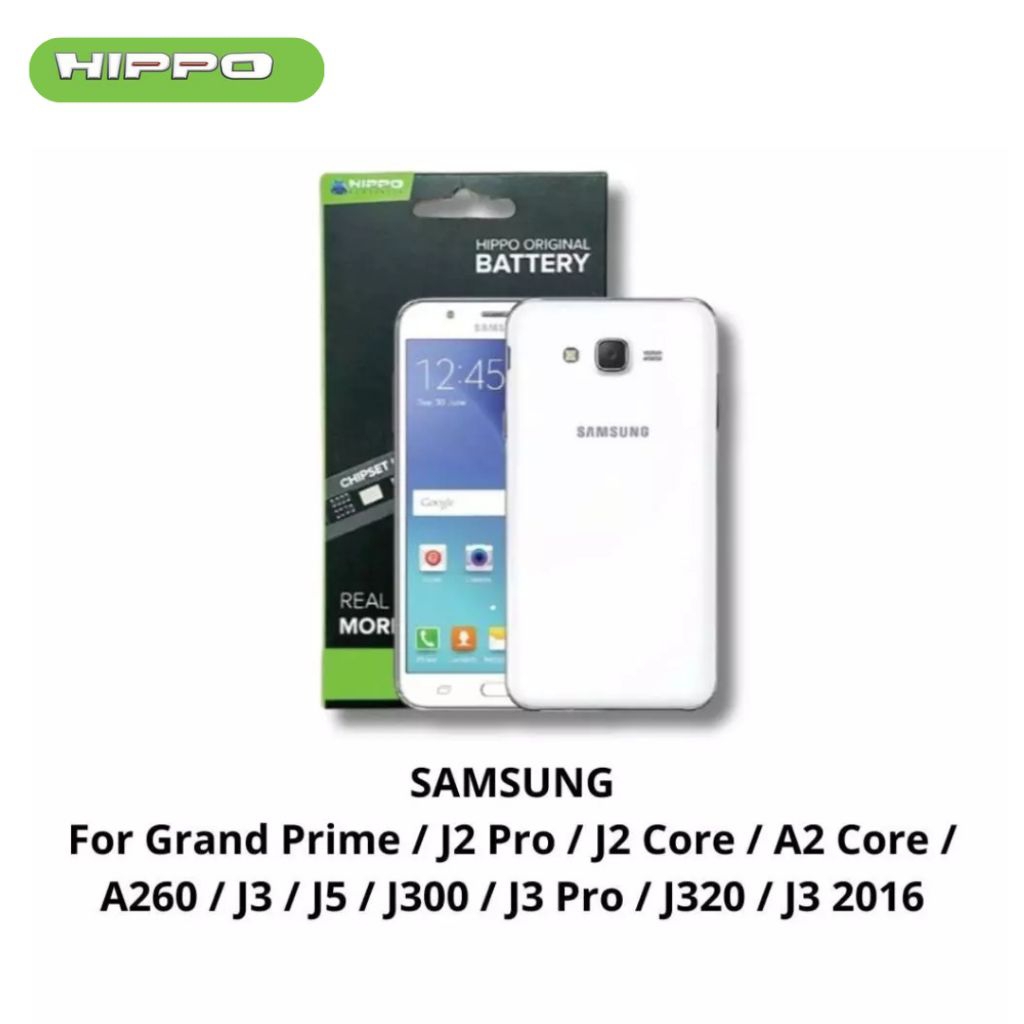 HIPPO baterai Samsung G530 3450mah Grand Prime J2 Prime J2 Pro A2 Core A260 J2 Core J5 J3 J300 J3 Pr