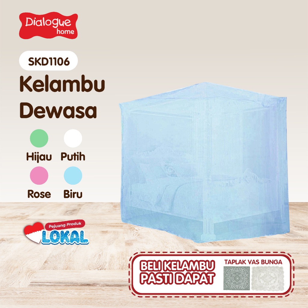Kelambu Dewasa / Kelambu Tidur / Kelambu Nyamuk Ukuran 120x200x130 Cm Kasur No.3 Snobby