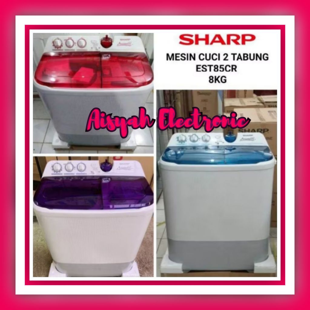 MESIN CUCI SHARP ES-T85CR 8KG AQUAMAGIC