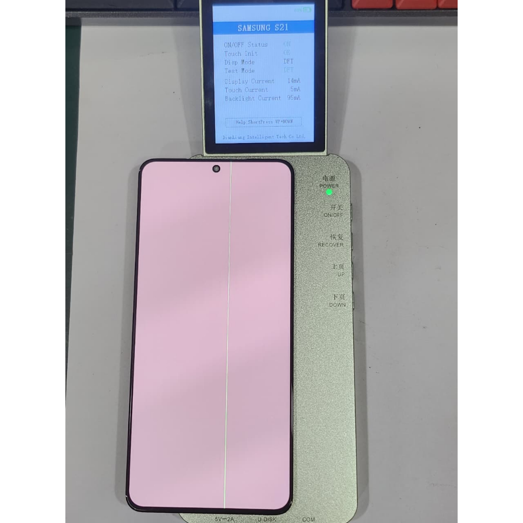 LCD SAMSUNG GALAXY S21 - G991 ORIGINAL COPOTAN MINUS GARIS 1 HIJAU