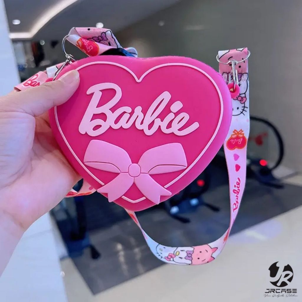 Silikon Tas Mini Barbie + Tali Barbie Selempang Fashion Mini Silicone Karet Jelly Karakter Cartoon K