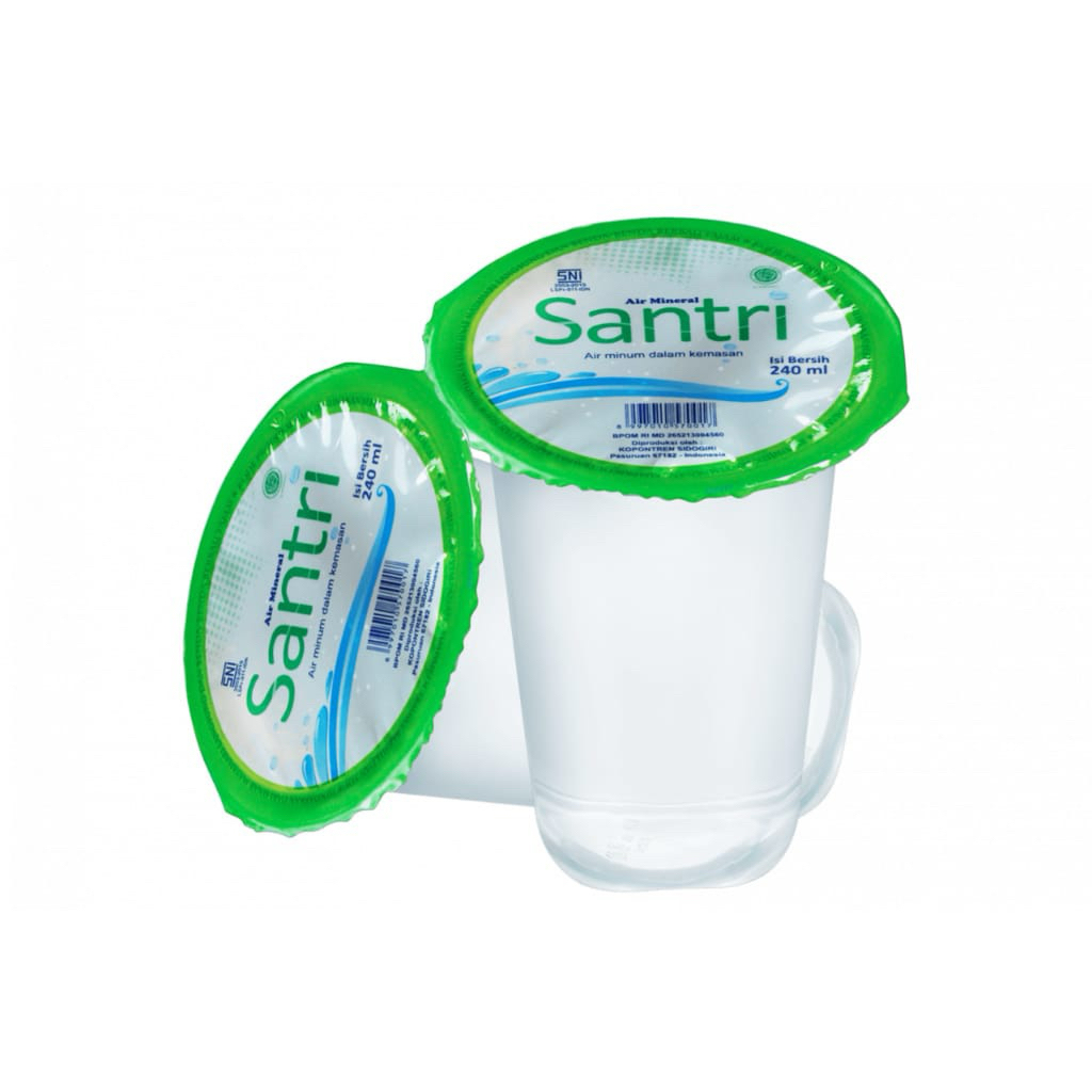 Santri Gelas 240ml 1 dus isi 48pcs Air Mineral Alami