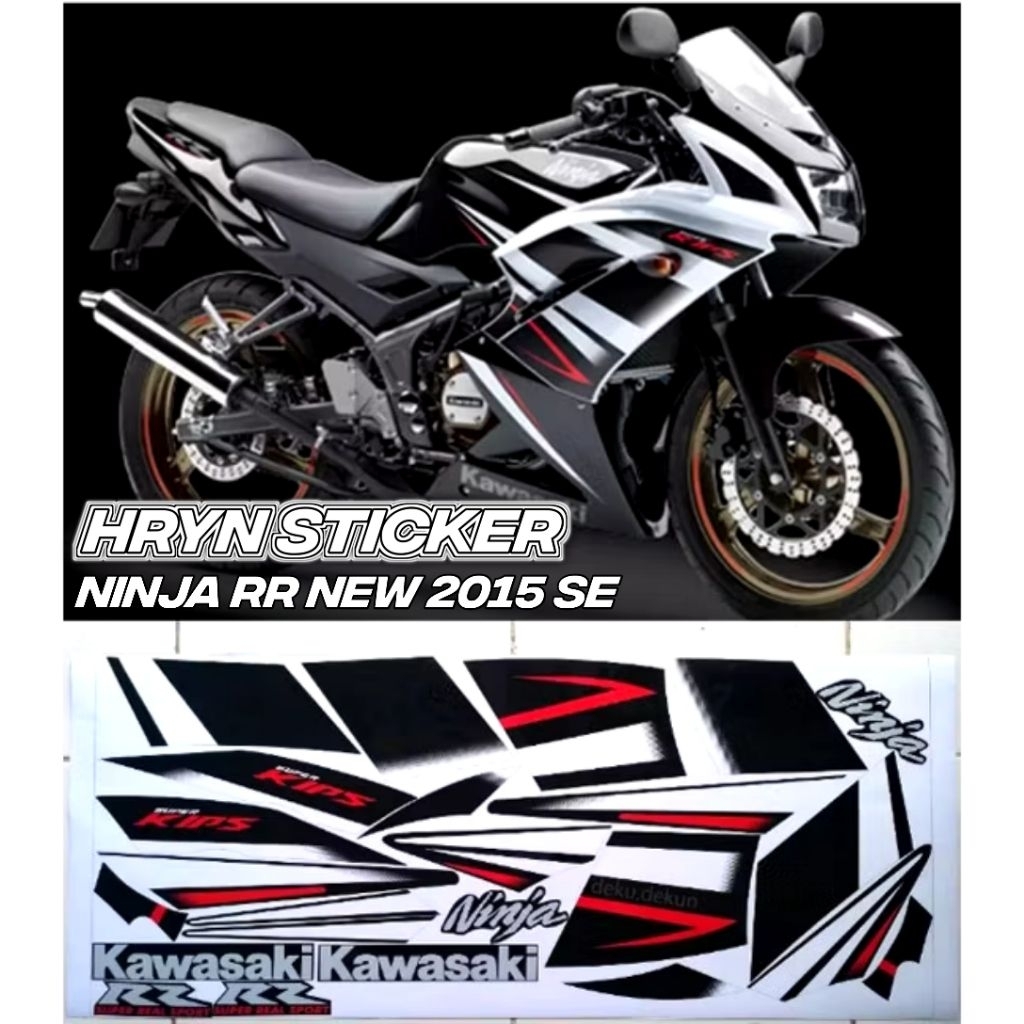 striping Ninja rr new 2015 SE - striping ninja rr se new 2015 hitam putih anti gores laminasi