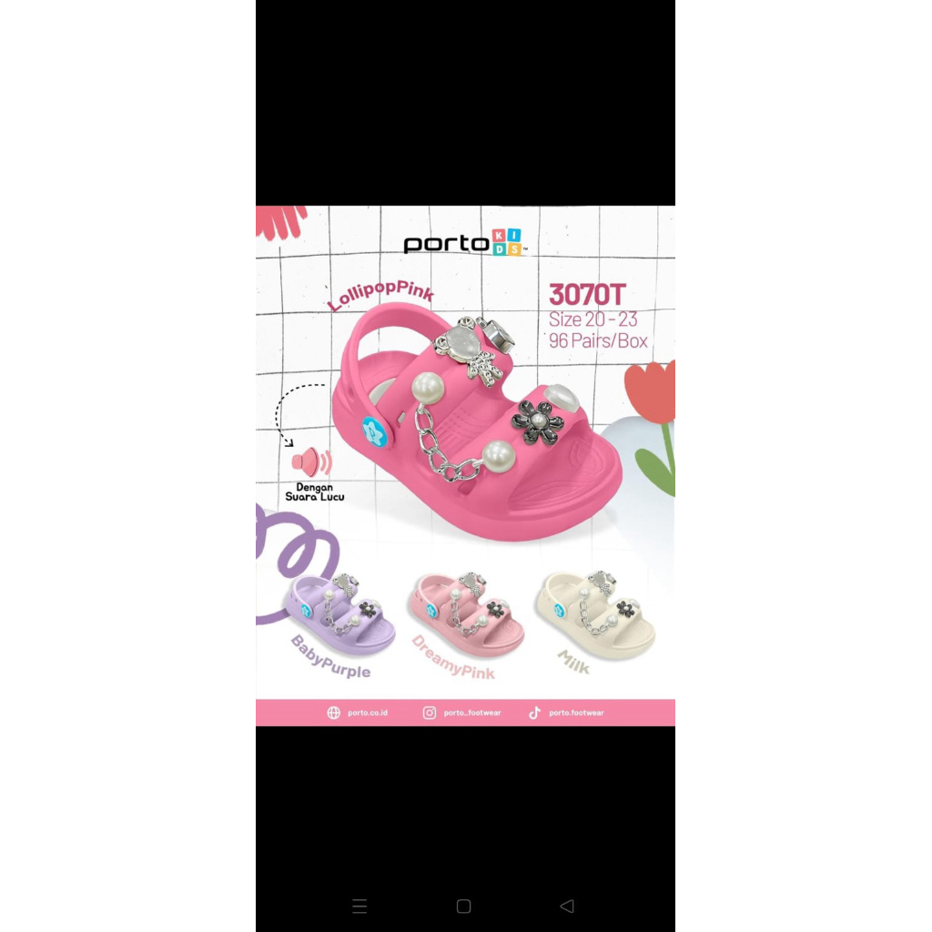 sandal cewek anak kecil let cit