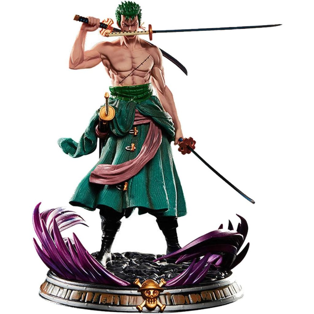 Zoro Action Figure,Three Swords Roronoa Zoro Anime Character Statue Anime Action Figure PVC Toy Figu