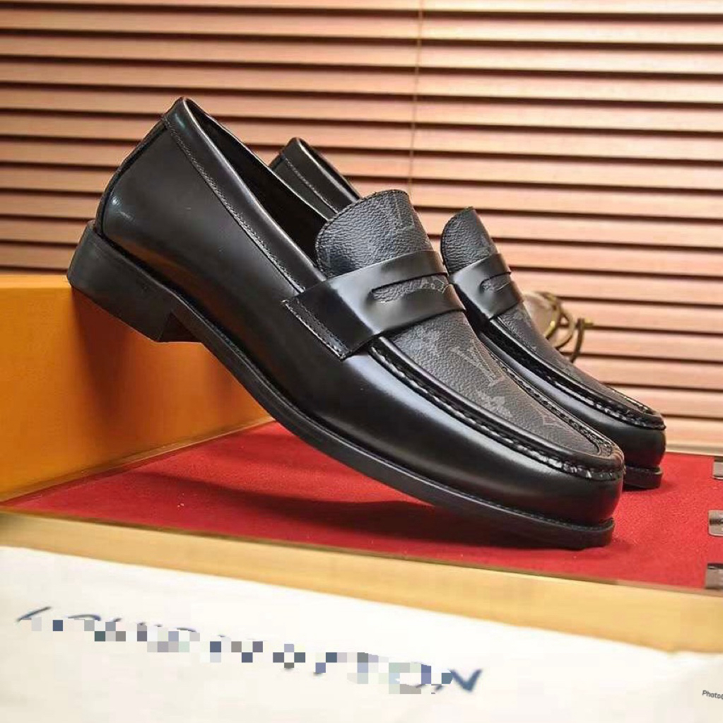 sepatu pantofel pria kulit asli / sepatu formal pantofel hitam branded