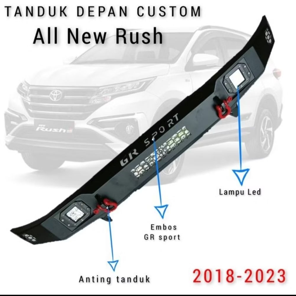 TANDUK DEPAN ALL NEW RUSH EUROCLASS EMBOSE GR SPORT RUAH 2018-2025/ TANDUK DEPAN CUSTOM ALL NEW RUSH