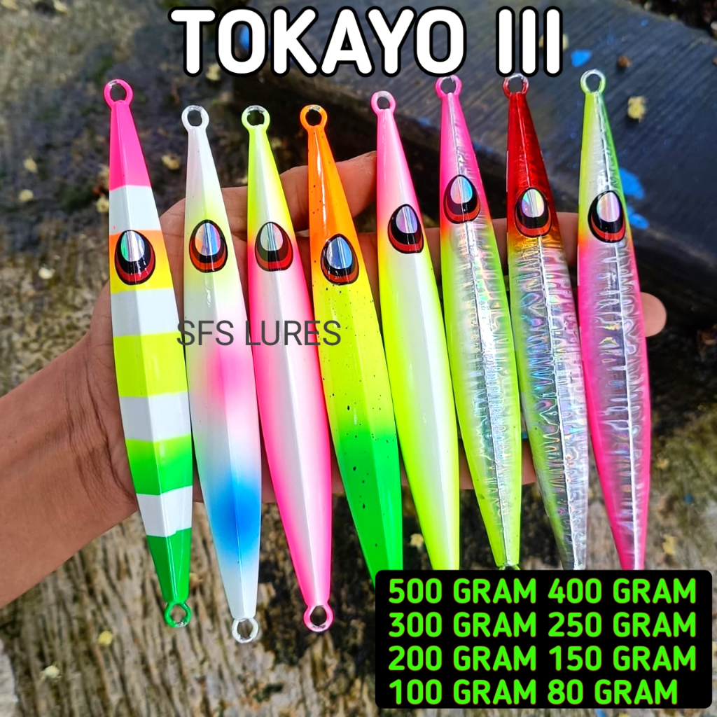 METAL JIG TOKAYO III 500gr/400gr/300gr/250gr/200gr/150gr/100gr/80gram metal jig full gid metal jig u