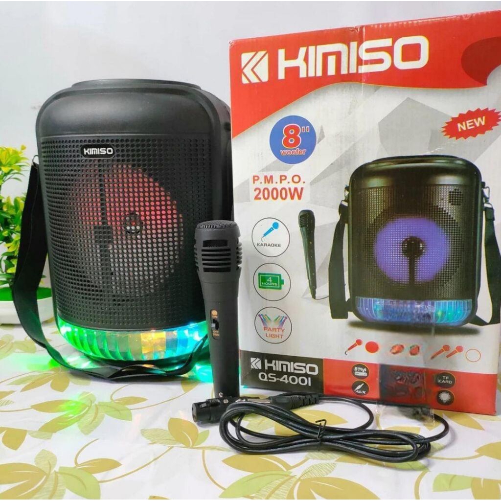 MKC KIMISO-4001 SPEAKER AKTIF
BLUETOOTH SPEAKER KARAOKE PORTABLE 8" BULAT KIMISO QS-4001 BLUETOOTH U