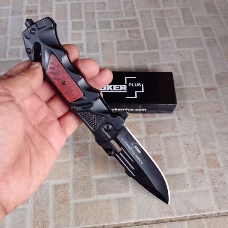 Pisau Camping Survival Lipat Pisau P1428 Boker Survival Kit