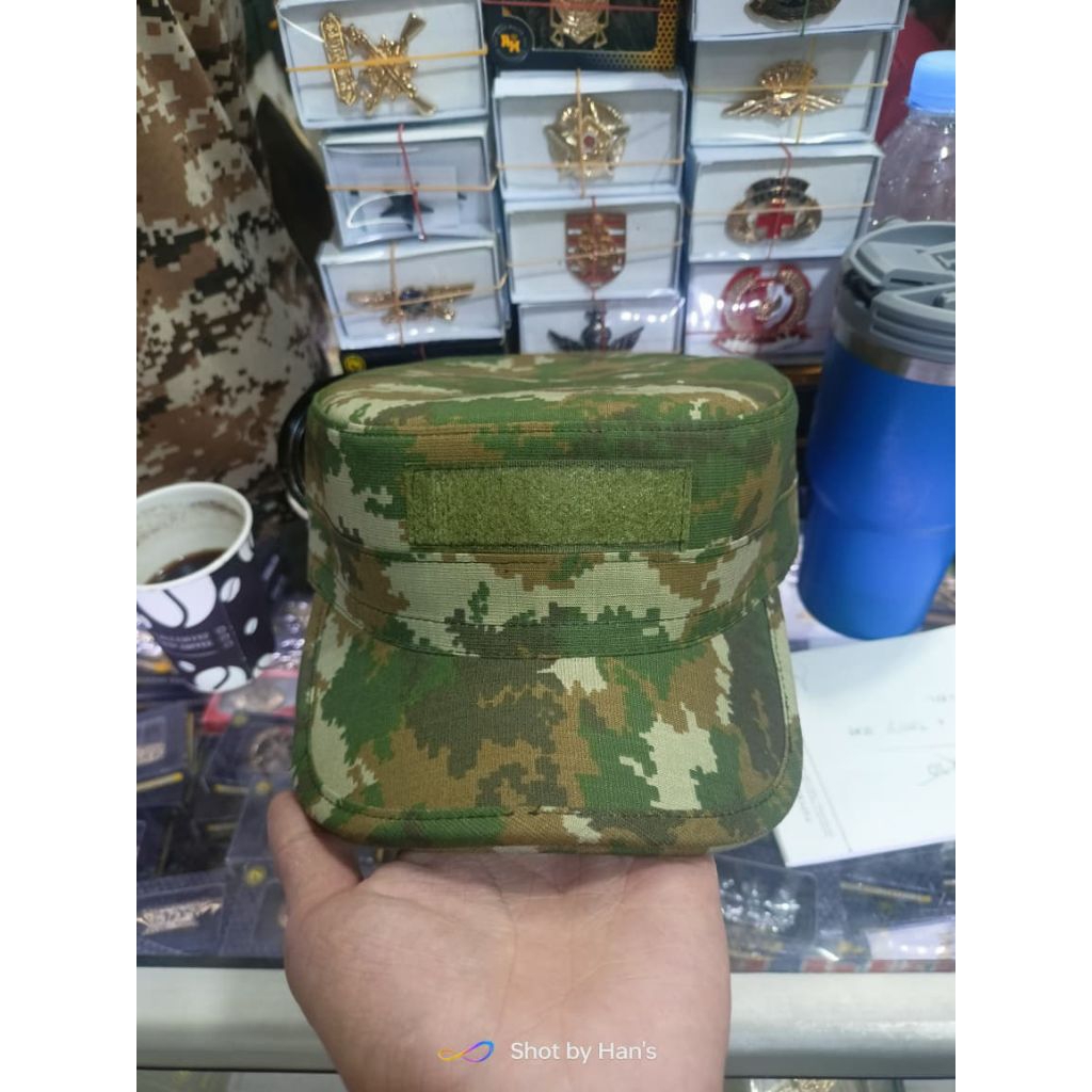 TOPI PET PDL SAGE GREEN / TOPI PDL TNI TERBARU