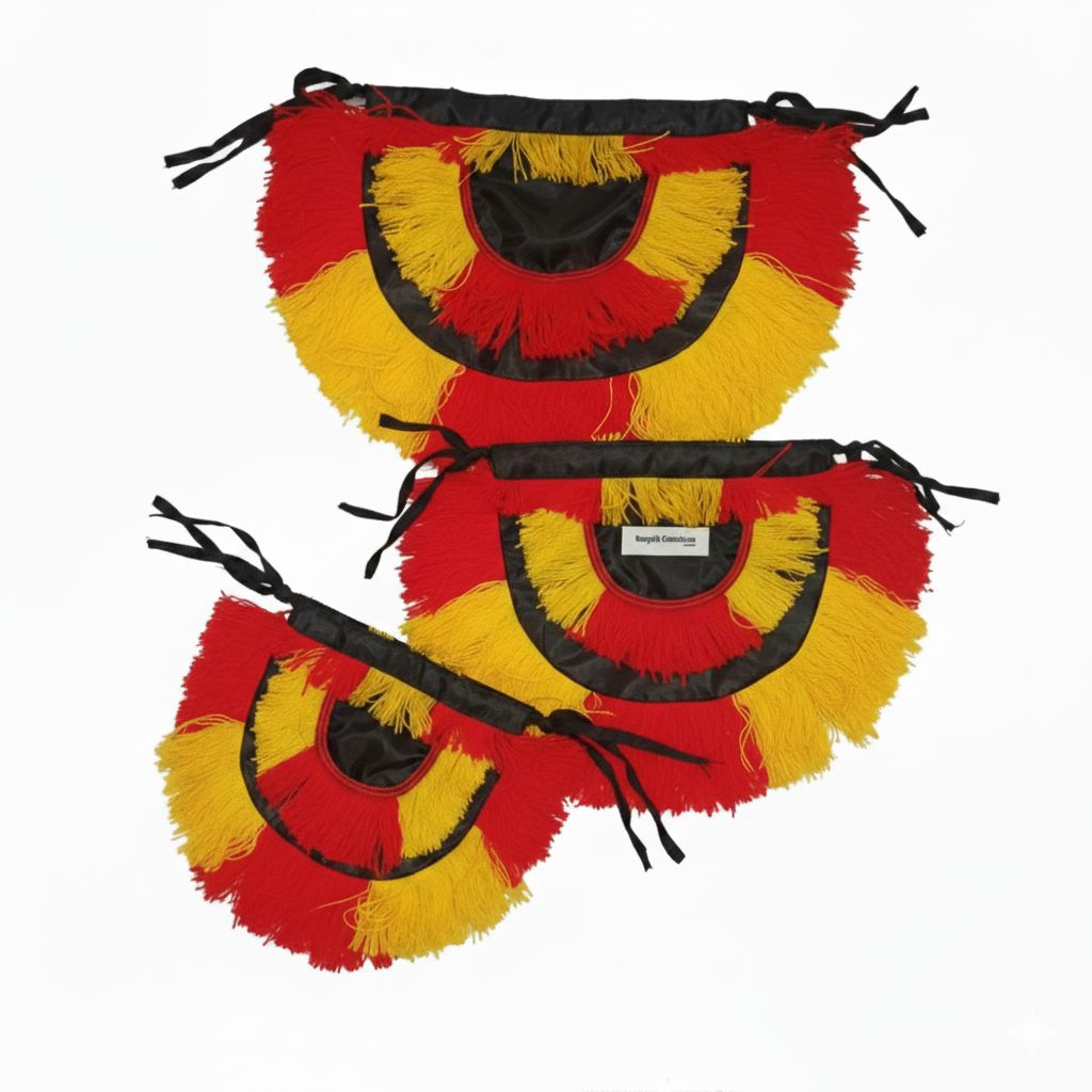 Embong Jaranan Reog Merah Kuning – Rumbai Hias Kuda Lumping / Aksesoris Kostum Reog Ponorogo Handmad