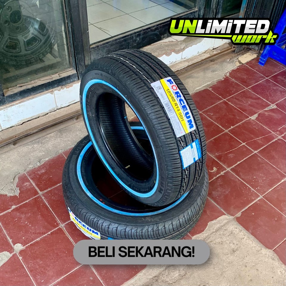 Ban Mobil LIst Putih White Line Ring 14 Forceum Trideka WLW Ukuran 185 65 R14 Termurah Stok Terbatas