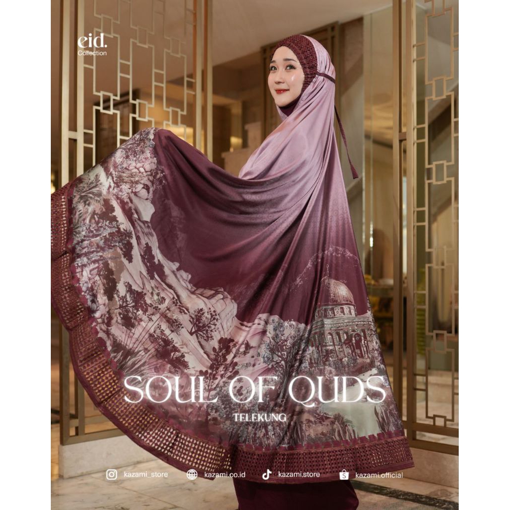 [OPEN PRE-ORDER] TELEKUNG AINUN SOUL OF QUDS BY KAZAMI GRATIS SAJADAH & TAS/Telekung Ainun Kazami