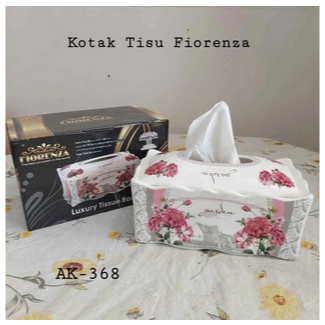 Tempat Tisu Tissue Keramik Motif Bunga Fiorenza AK-368