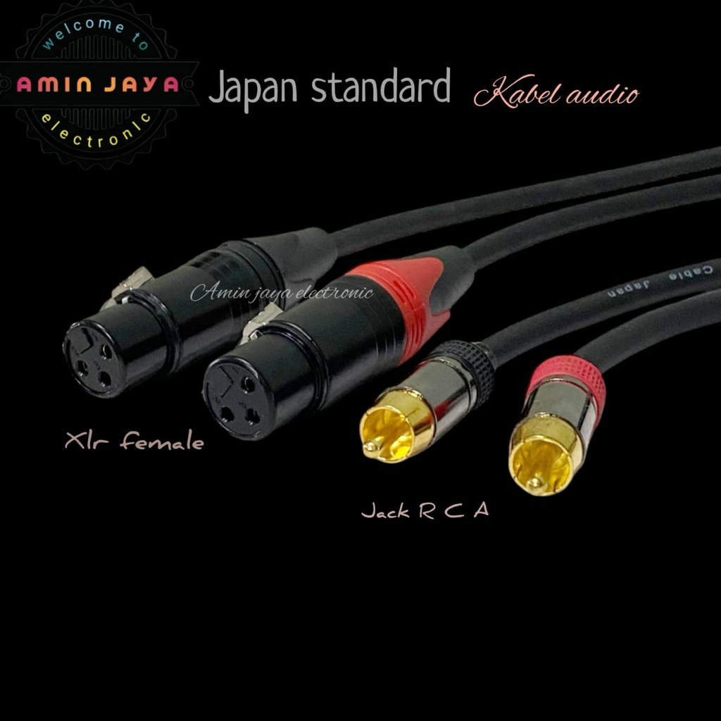 Kabel xlr female to rca / rca to xlr female satu set premium