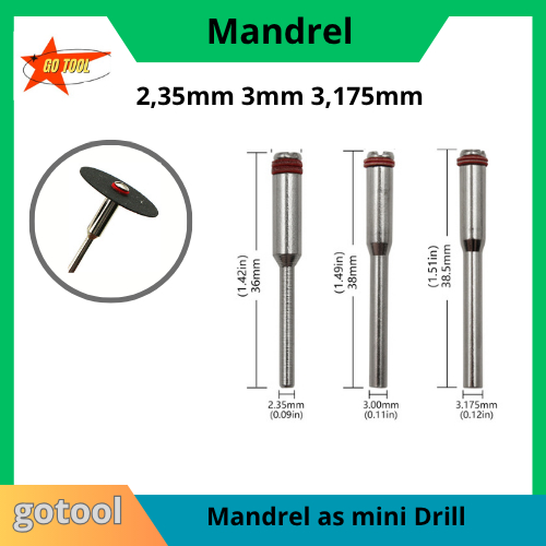 BATANG GERGAJI GERINDA MINI MANDREL AS 2.35 MM 3 MM 3.17MM