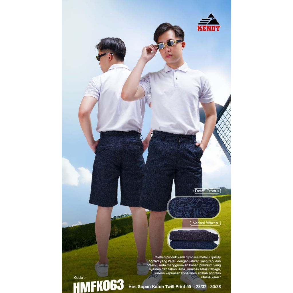 Kendy Kolor Pinggang Karet Celana Pendek Kendy Motif Original Chino Kendi Pinggang Karet Dewasa