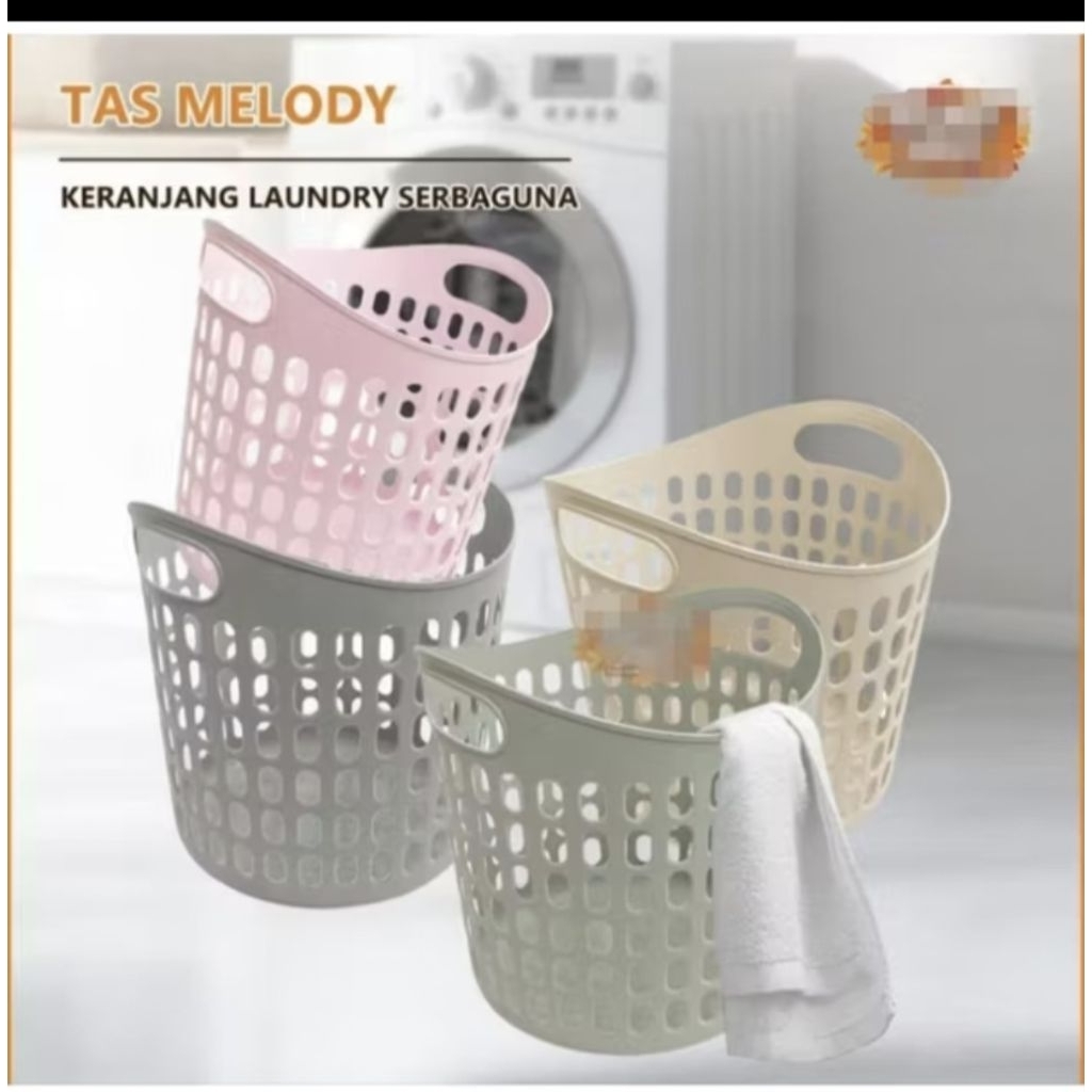 KERANJANG MELODY LAUNDRY SERBAGUNA KERANJANG PLASTIK BESAR