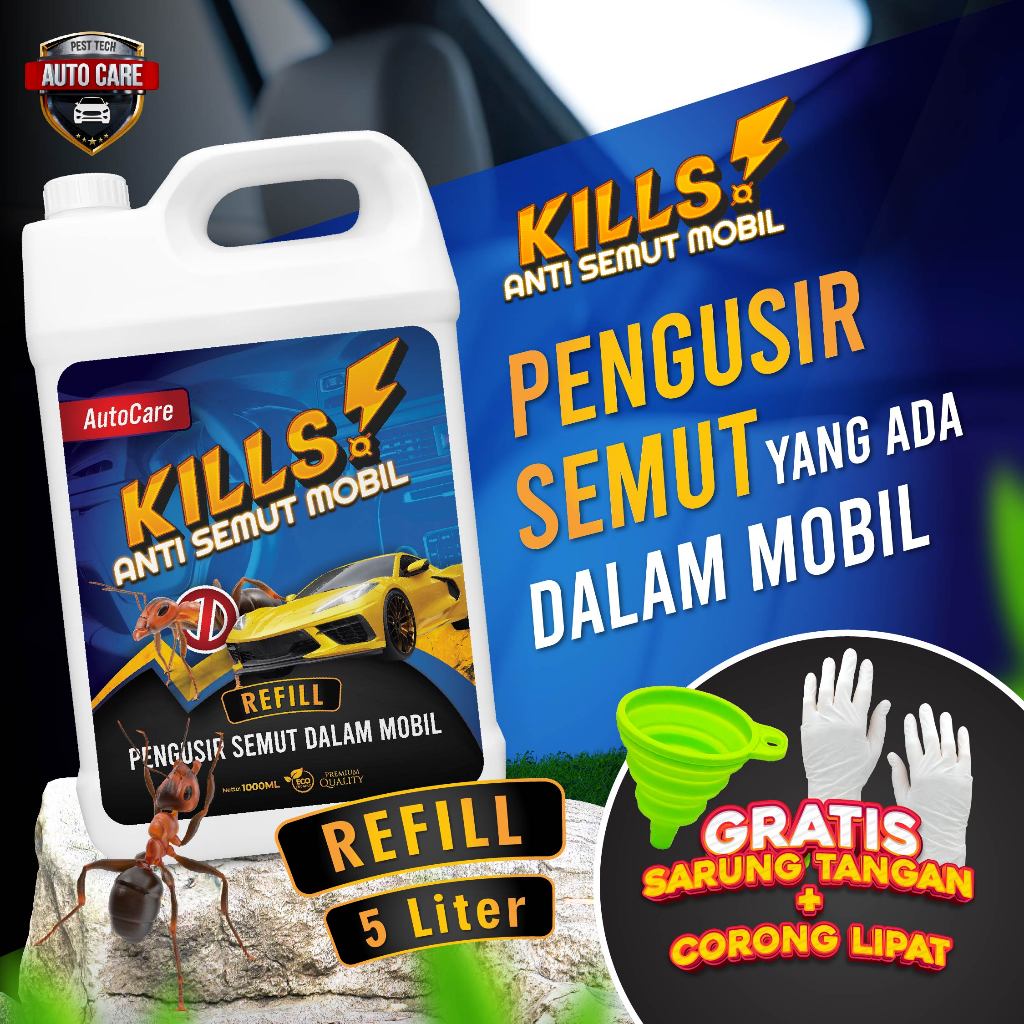 KILLS ANTI SEMUT DI DALAM MOBIL 5 LITER | AMPUH USIR SEMUT | ANTI SEMUT AMPUH | GARANSI UANG KEMBALI