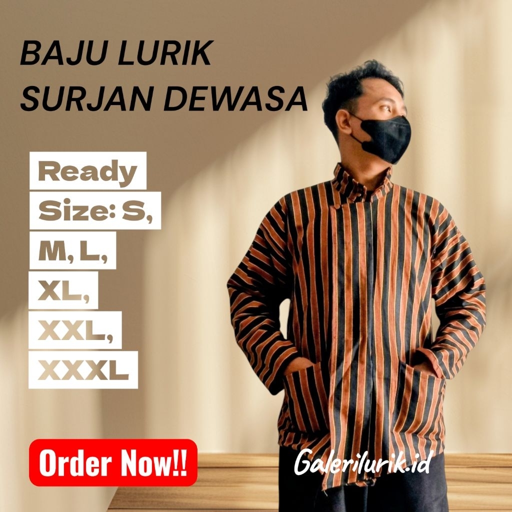 TERMURAH Baju Lurik Surjan Dewasa || Lurik Surjan Laki-laki || Pakaian Dewasa || Lurik Surjan Murah 