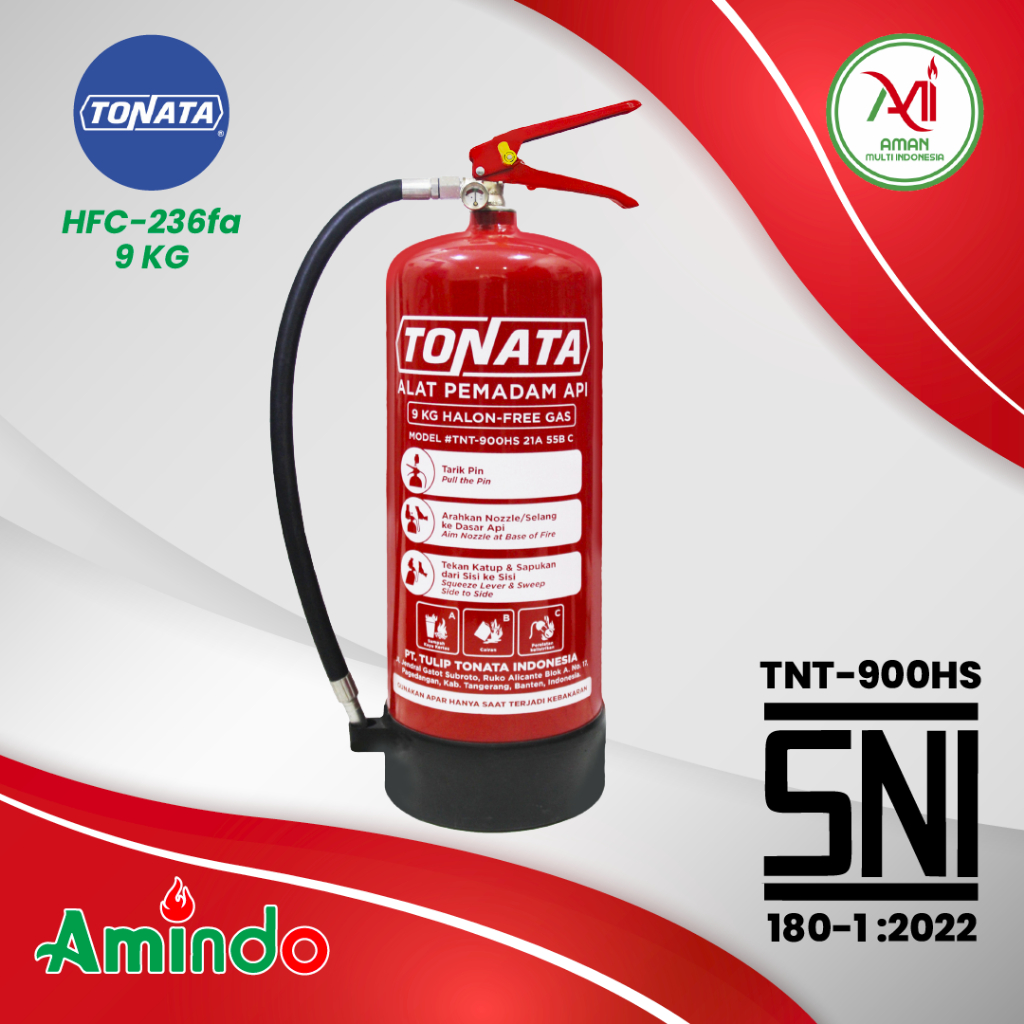 Alat Pemadam Api Tonata SNI / APAR Clean Agent HCFC/HFC 9 kg