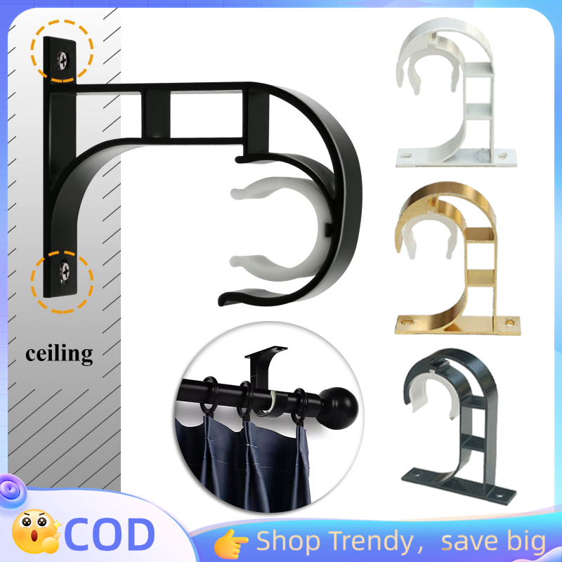 2pcs Bracket Tiang Gorden Bracket Gorden Tebal Premium Curtain Holder Kaki Gorden Penyangga Besi