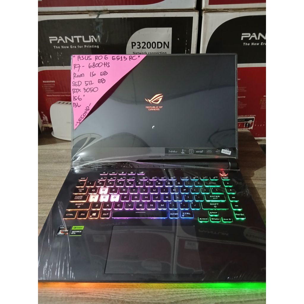 ASUS ROG G513RC RYZEN 7-6800HS 16GB 512GB RTX 3050 15.6" BACKLIGHT