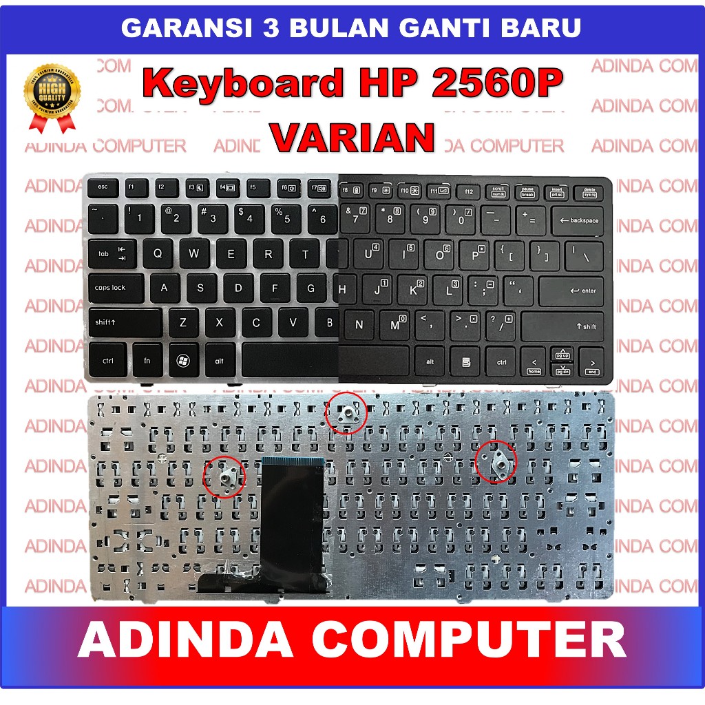 Keyboard laptop HP EliteBook 2560P 2570P 2570 2560