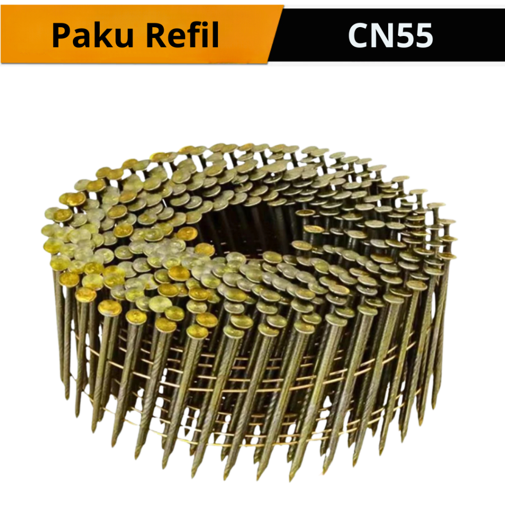 Paku Pallet 50Mm Paku Tembak Ulir 5 Cm 400 Pcs Coil Nailer