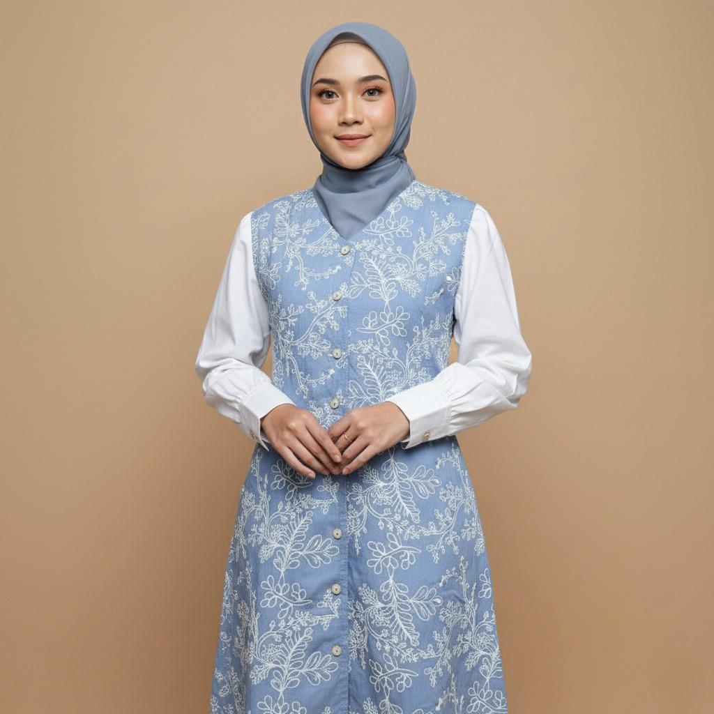 MAYANG COLLECTION - OLIN TUNIK BORDIR T01196 | BAJU KEBAYA WISUDA KONDANGAN LAMARAN